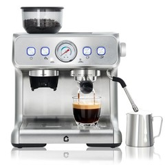 Garvee Stainless Steel Espresso Machine with Grinder & 20 Bar Pressure, 2.8L