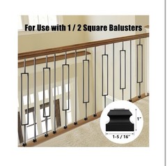 16 Pack Rectangular Hollow Stair Spindles 44 Inches, 1/2″ Iron Balusters for …