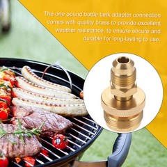1LB Propane Tank Cansiter Regulator Adapter Connect to 3/8″Male Flare 5/8″-18UNF