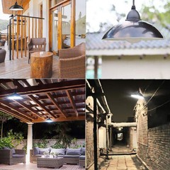 30 LED Solar Pendant Hanging Light Dimmable Outdoor Indoor Garden Yard Shed Lamp