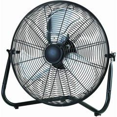 Mainstays 20″ 3-Speed High Velocity Tiltable Black Steel Floor Fan