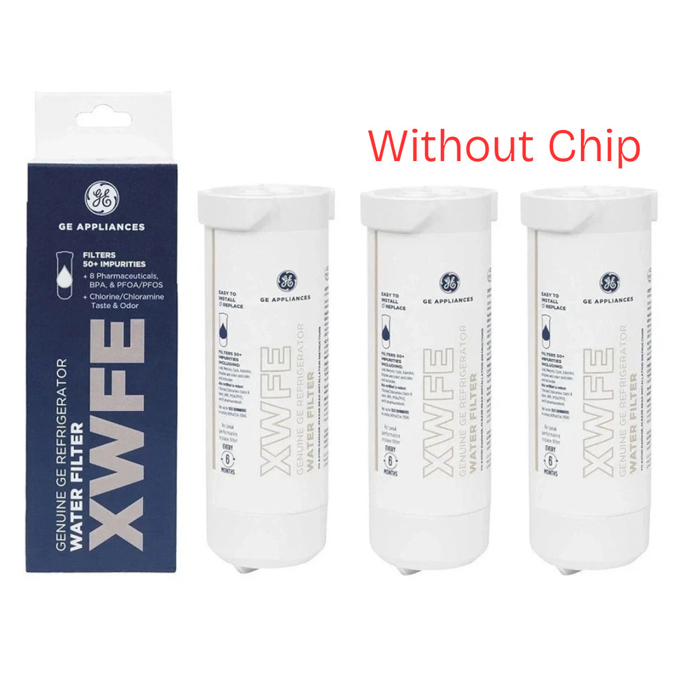 3 PACK GE XWFE Replacment Refrigerator Water Filter Without Chip