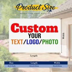 Customized Horizontal Tin Sign, allowing for the addition of any text/Photo