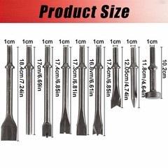 A Set Air Hammer Chisels Set, Carbon Steel Air Chisel Bits, Pneumatic Air Hammer