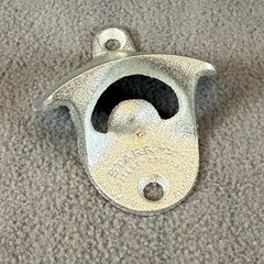 Starr X Bottle Opener Cast Iron Silver Retro Bar Pub Restoration Hardware