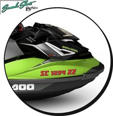 Boat Registration Numbers & Letters 2 Pack 3″ x 15″ Boat & Jetski Stickers 2CL