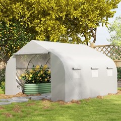 12′ x 10′ x 7′ Greenhouse Large Walk-in Hot Green House Plant Gardening White