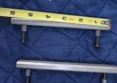 LOT Of 4 Long 7 Inch Cabinet Draw Handle Pulls Hardware Nickel Silver Colored