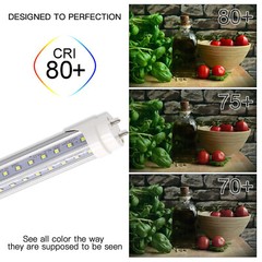 V-Shape 10-1000 PACK LED G13 4FT 4 Foot T8 Tube Light Bulbs 2-PINS 36W 6500K