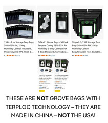Grove Bags – TerpLoc Technology ~ Quarter Pound 1/4 Lb Bag – 4 Oz. ( pack of 5 )