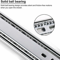 1/5/10 Pairs Soft Close Ball Bearing Drawer Slides Full Extension 100LB 10″–24″