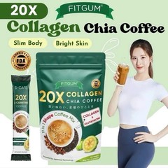 20x Collagen Chia Coffee Beauty Anti-Aging Improve Skin Elasticity 10 Packs
