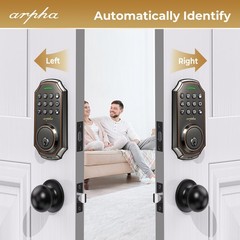 ARPHA Keyless Smart Door Lock Entry Keypad Deadbolt Anti-Peeping Auto Lock D180