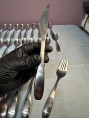 Oneida Stafford 63 Piece Set Satin Stainless 18/10 EUC Read Description