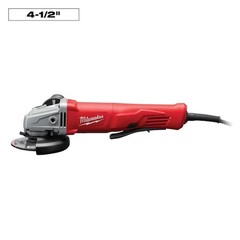 Milwaukee Tool 6142-30 11 Amp Corded 4-1/2″ Small Angle Grinder W/Lock-On