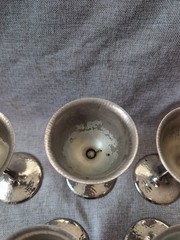 Vtg SilverCraft Goblets Silver Plated EPNS Electroplated Nickel Silver Set Of 5