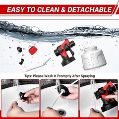 850W High Pressure Corded Electric Paint Sprayer 1400ML HVLP Spray Paint Gun US