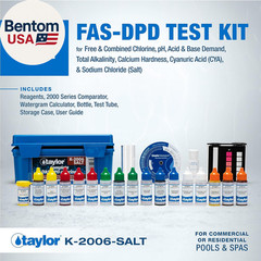 K-2006-SALT FAS-DPD, 9-In-1 Pool & Spa Test Kit, Free & Combined Chlorine, Ph, A