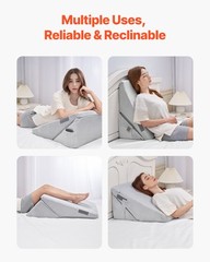 VEVOR Orthopedic Bed Wedge Pillow Adjustable Washable for Back Leg Neck Sleeping