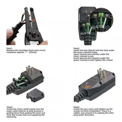 4.67 In. 15 Amp Manual Reset 3 Prong Portable GFCI Replacement Plug Assembly