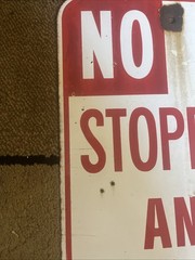 Steel No Stopping Any Time Sign