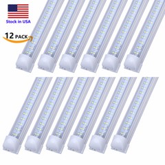 LED Shop Lights Fixture Tube Strip Ceiling Lights 8FT For Garage Workshop 12Pack
