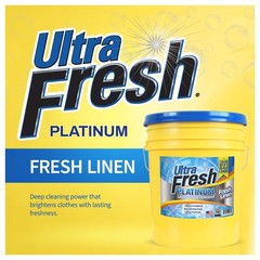 Ultra Fresh Platinum 5 Gal Laundry Detergent, Up to 640 Loads, Fresh Linen Scent