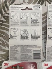 (Lot of 4) Command Mini Hooks Holds 0.5 Lb – #17006CLR-6 Hooks 8 Strips Ea. Pack