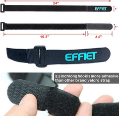 12 Packs Fastening Cord Wrap 1 X 24 Inches Hook and Loop Cinch Straps, Adjustab
