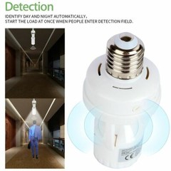 Infrared PIR Motion Sensor E27 LED Light Lamp Bulb Holder Socket Switch 110/220V