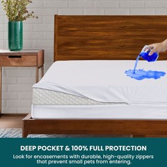 Zippered Mattress Encasement Waterproof Protector Hypoallergenic Mattress Cover