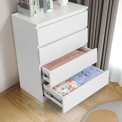 Modern 4 Drawer Tall Dresser Chest of Drawers Bedroom Storage Cabinet Organizer