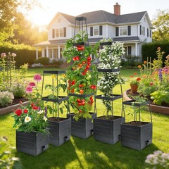 Tomato Planter 2 Pack 57 Self Watering Raised Garden Bed Trellis MQUPIN Climbing