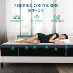 12″14″ Hybrid Mattress Memory Foam InnerSpring Twin Full Queen King Bed In a Box