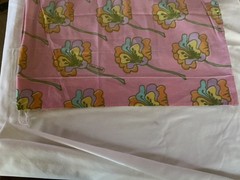 Peter Max Twin Flat Top Sheet + 2 pillow cases. Vintage. Pls read description.
