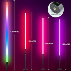 Rechargeable RGB DJ Tube Lights with Stand – 4 Pack for Events & Decor