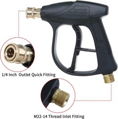 1/4″ High Pressure Washer Gun 4350 PSI Car Wash Foam Spray w/ M22-14mm Connector