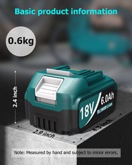 2Pack For Original Makita 18V 6.0Ah 18Volt LXT Lithium Battery BL1860 BL1860B