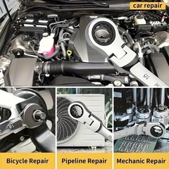 16pcs 6-22mm Flex-Head Ratcheting Wrench Combination Ratchet Spanner Tool Set