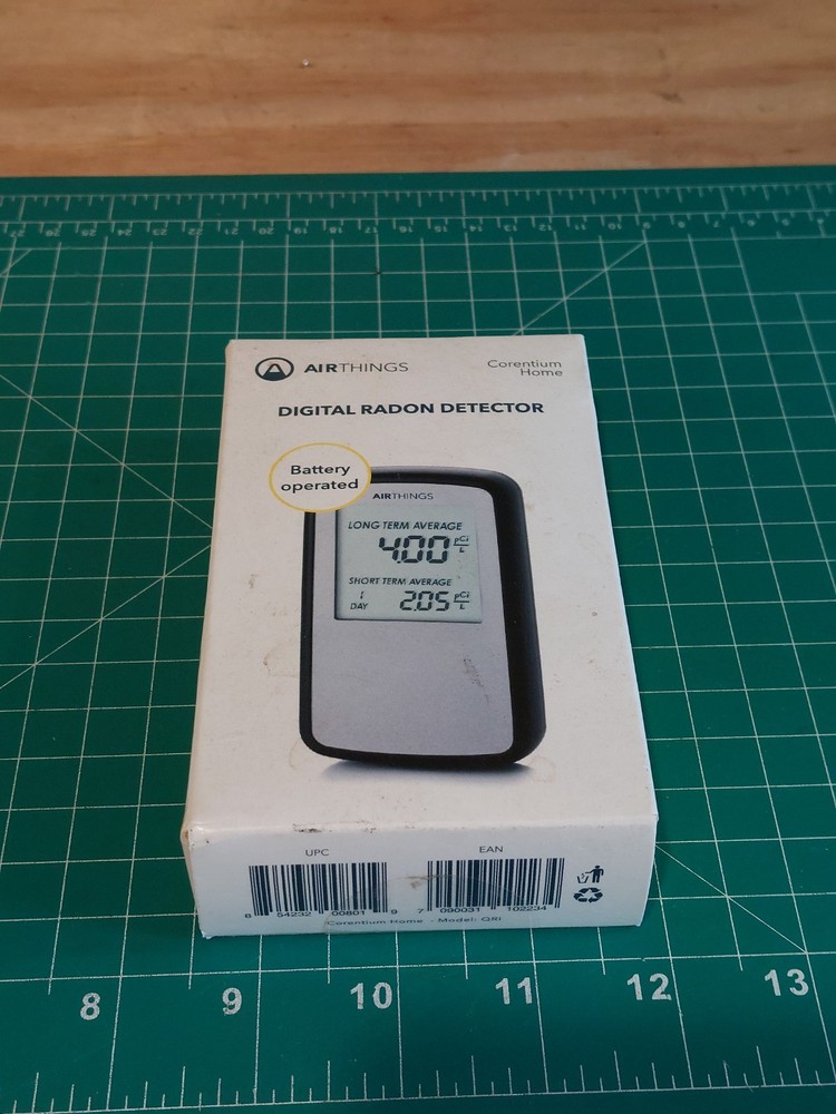 Airthings Corentium Home Radon Detector QRI Digital Monitor