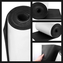 Adhesive Neoprene Foam Sheet Roll 12x59x1/8in Closed Cell Padding Black