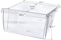 Crisper Pan Drawer ( Bottom ) Compatible with FRIGIDAIRE Refrigerator 240351207