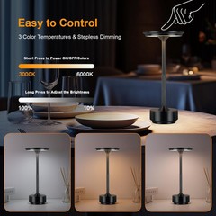 Cordless LED Touch Sensor Table Lamp Rechargeable Dimmable Bar Desk Night Light