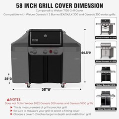 Ultimate Durable Grill Cover for Weber Genesis 300 & Genesis II 300 Series Grill