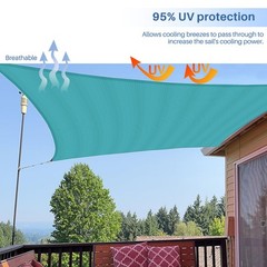 Sun Shade Sail Garden Backyard Pool Outdoor Rectangle Canopy Shelter Shade Cover