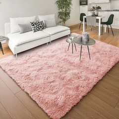 Modern Fluffy Area Rugs Non Slip Shaggy Floor Mat Carpet for Bedroom Living Room
