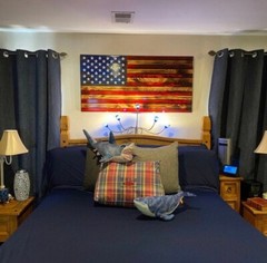 Wooden American Flag, Patriotic Flag, Charred American Flag, Rustic Designer