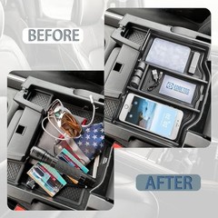 Full Center Console Organizer Compatible with 2019-2023 2024 2025 2026 Black