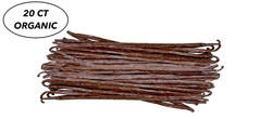 KIRKLAND ORGANIC MADAGASCAR VANILLA BEANS -20 PREMIUM GOURMET GRADE BEANS