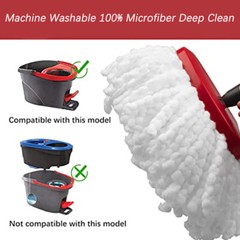Replacement Microfiber Mop Head Easy Clean Wring Refill For O-Cedar Spin Mop